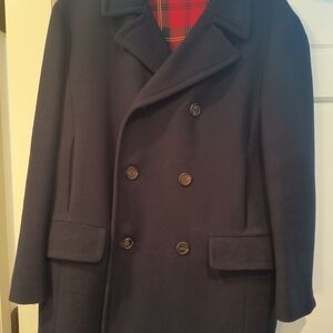Incredible Bogner (Luxury German Brand) True Navy Tailored Pea Coat